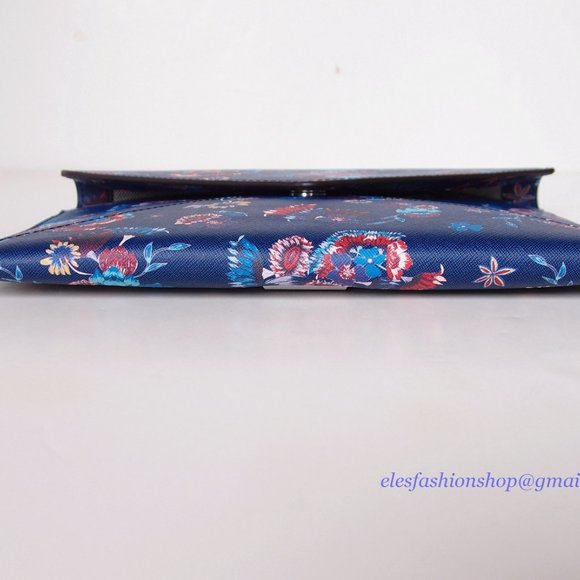 NWT Rebecca Minkoff Christy Flora Leo Leather Clutch - Picture 6 of 12